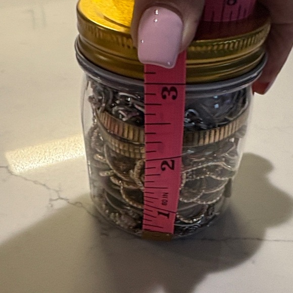 Assorted Jewelry in plastic Jar with Gold Lid 1 - Picture 4 of 7